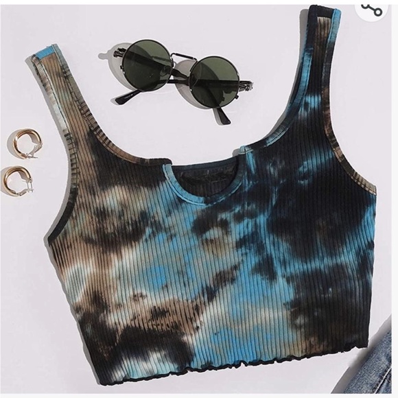 SHEIN Tops - Shein Tie Dye Cropped Tank